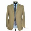 Men's Italian-style Suit with Two Buttons and Denim Fabric, OEM Orders are Welcome